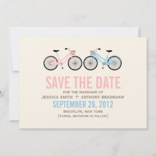 Bicycles His and Hers Wedding Save the Date