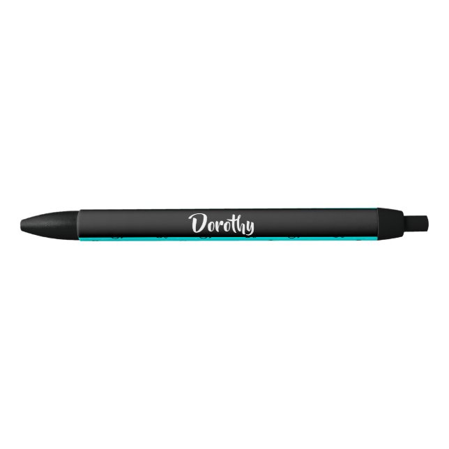 Bicycles pattern on blue black ink pen (Front)