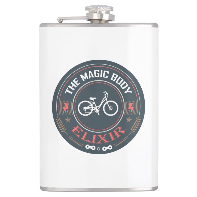 Bicycles, The Magic Body Elixir Hip Flask (Front)