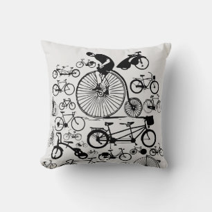 Bicycles Throw Pillow