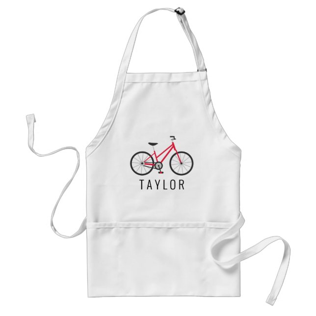 Bicyclette colorée sur mesure tablier personnalisé (Devant)