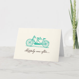 Bicyclette construite pour la carte de mariage