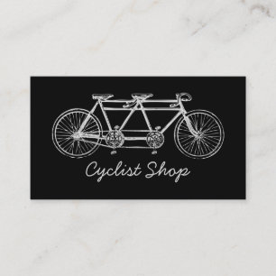 Bicyclette en tandem, vélo, Carte de visite cyclis