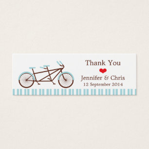 Bicyclette Retro Tandem Bleu & Blanc Mariage rayé