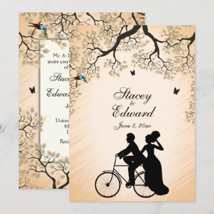 Bicyclette thème Faire-part de mariage
