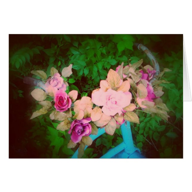 Bicyclette vintage et roses (Devant Horizontal)