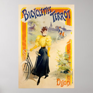 Bicyclettes Terrot Vintage Bicycle Poster