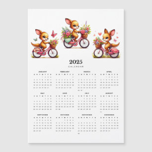 Bicyclettes Whimsical Kangaroos 2025 Magnet Calend