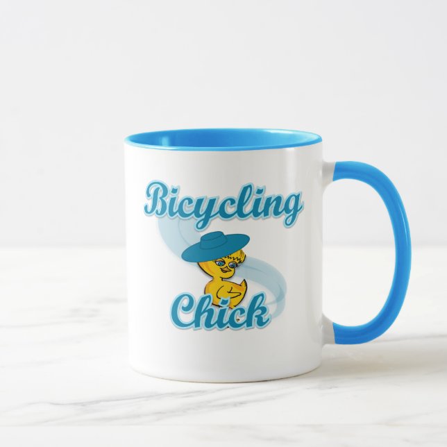 Bicycling Chick #3 Mug (Right)