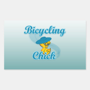 Bicycling Chick #3 Sticker