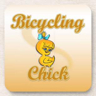 Bicycling Chick Coaster