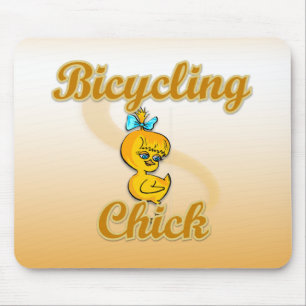Bicycling Chick Mouse Pad