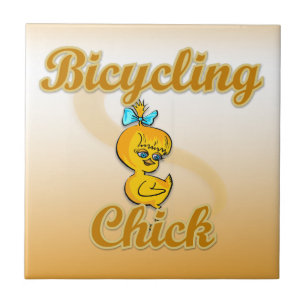 Bicycling Chick Tile