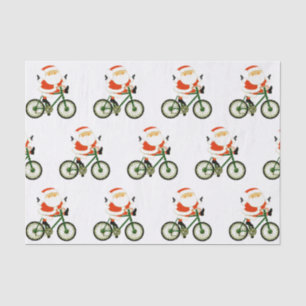 Bicycling Christmas Tissue Paper