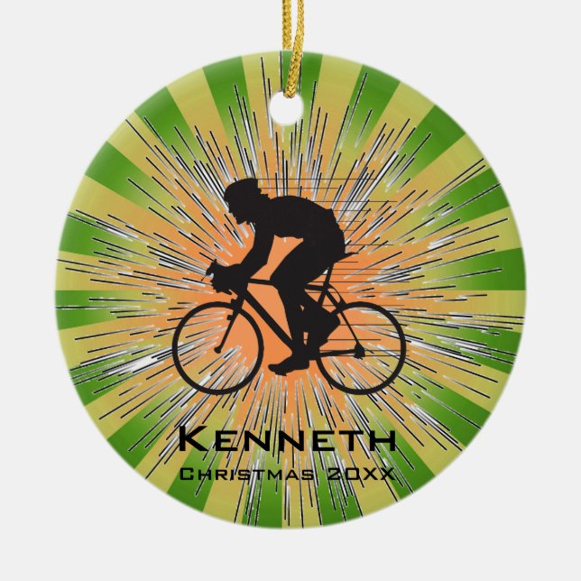 Bicycling Cycling Ornament (Front)