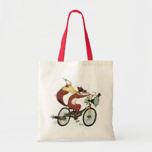 Bicycling Fox Tote by Sarah Watts