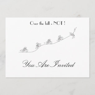 Bicyclist going over the hill customized Invite