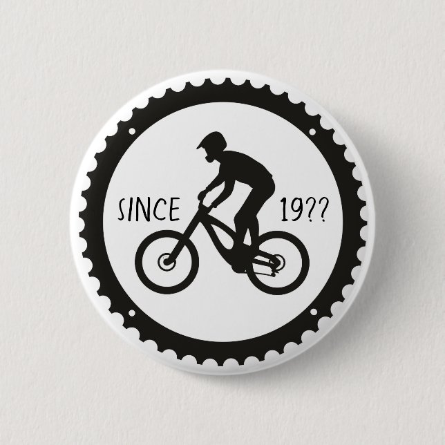 Bicyclist Logo 2 Inch Round Button (Front)