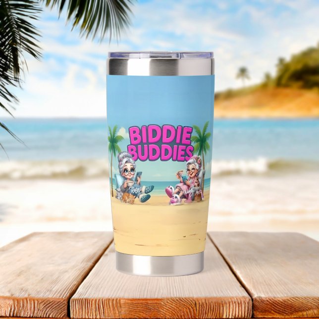 Biddie Buddies Brand Hot 'n' Cold Insulated Tumbler (Beach (Rotated))