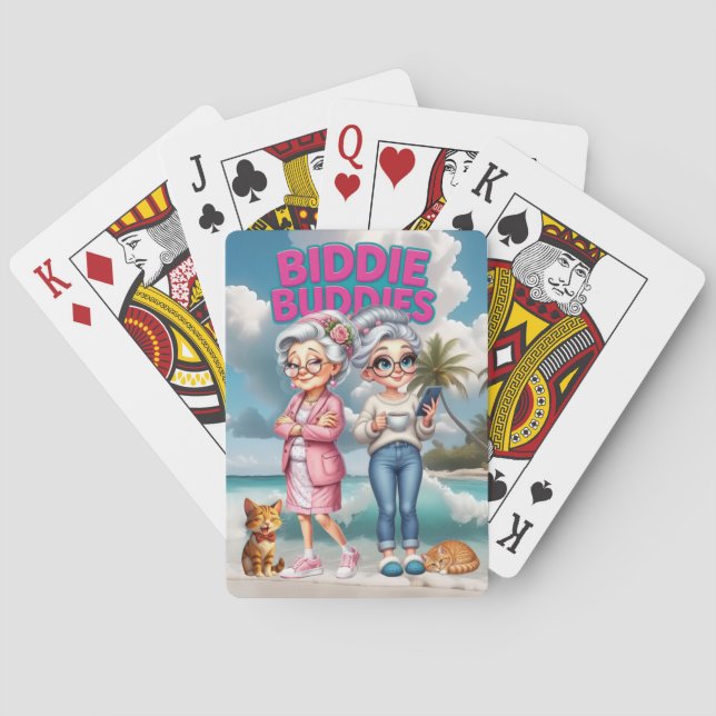Biddie Buddies Brand Playing Card Deck (Back)