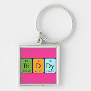 Biddy periodic table name keyring