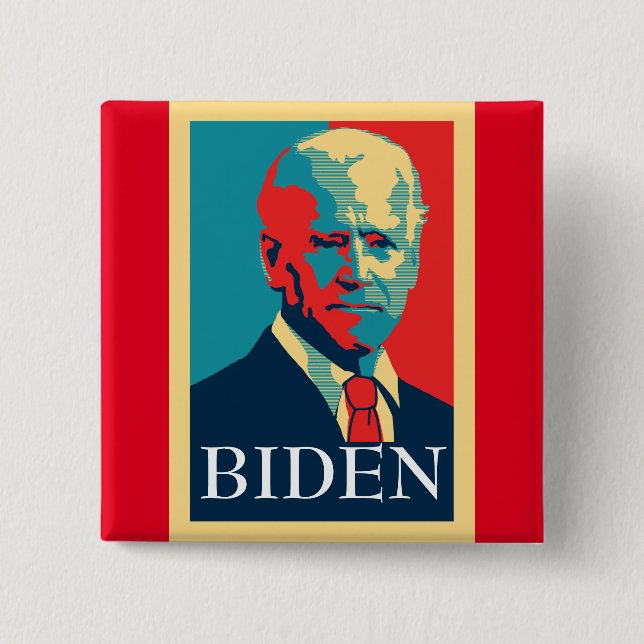 Biden 2020 2 inch square button (Front)