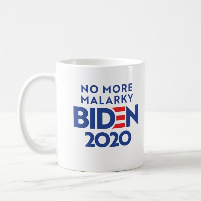 BIDEN 2020 - No More Malarky Coffee Mug (Left)