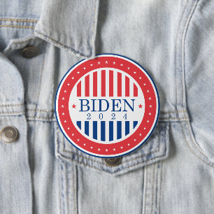 Biden 2024 4 inch round button