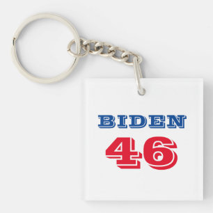 Biden 46 Collegiate Style Keychain