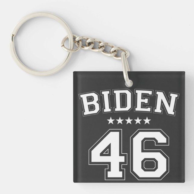 Biden 46th president keychain (Front)