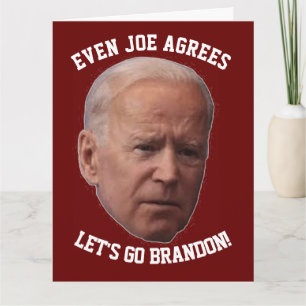BIDEN AGREES LET'S GO BRANDON BIG BIRTHDAY Cards