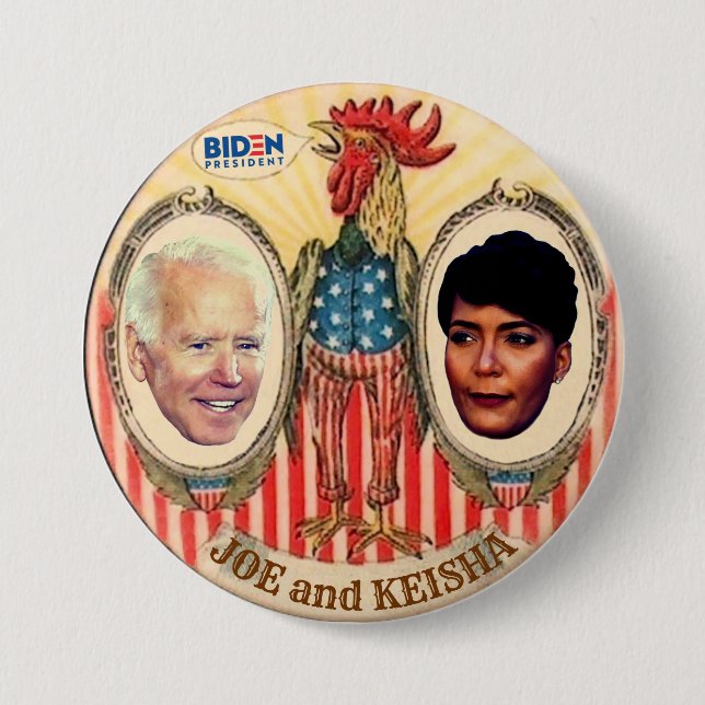 Biden and Bottoms 2020 3 Inch Round Button (Front)