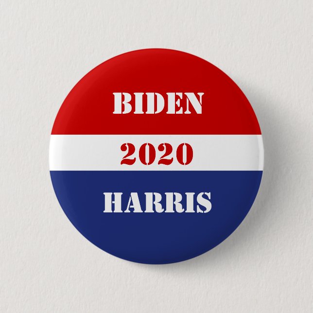 Biden and Harris 2020 2 Inch Round Button (Front)