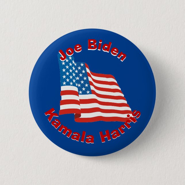 Biden and Harris 2020 2 Inch Round Button (Front)