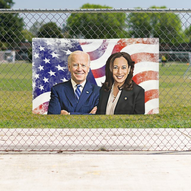 Biden and Harris Outdoor Banner (Insitu)