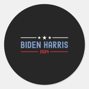 Biden And Harris Voting 2024 Presidential Election Classic Round Sticker