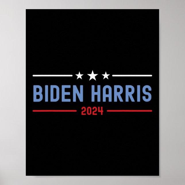 Biden And Harris Voting 2024 Presidential Election Poster (Front)