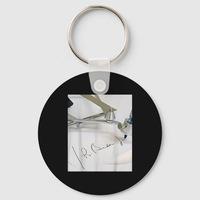 Biden Autopen Signature Funny  Keychain (Front)