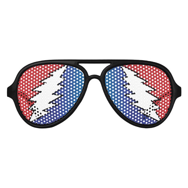 Biden Bolt Aviator Party Sunglasses (Front)