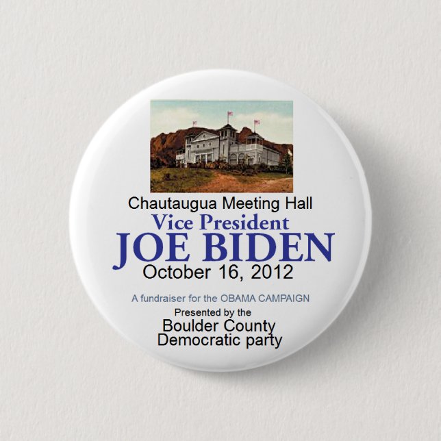Biden Chautaugua 2 Inch Round Button (Front)