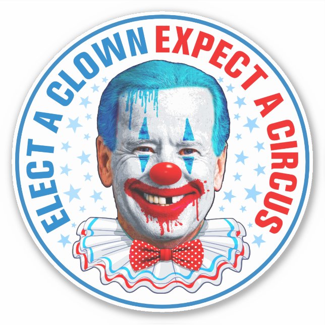Biden clown face Funny Biden Pro trump 2024 (Front)