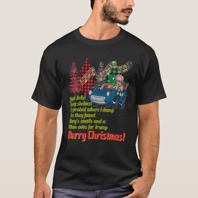 Biden Colonoscopy Meme Christmas Butt Wiped Biden T-Shirt (Front)