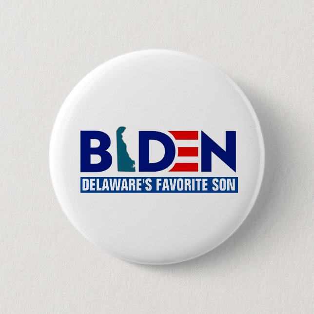 Biden: Delaware's Favourite Son 2 Inch Round Button (Front)
