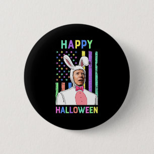 Biden Easter Happy Halloween Bunny Joe Easter Flag 2 Inch Round Button