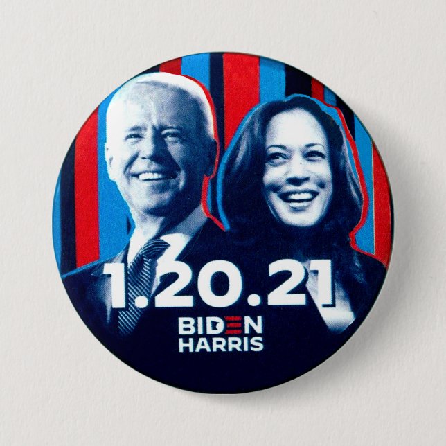 Biden Harris 1.20.21. 3 Inch Round Button (Front)