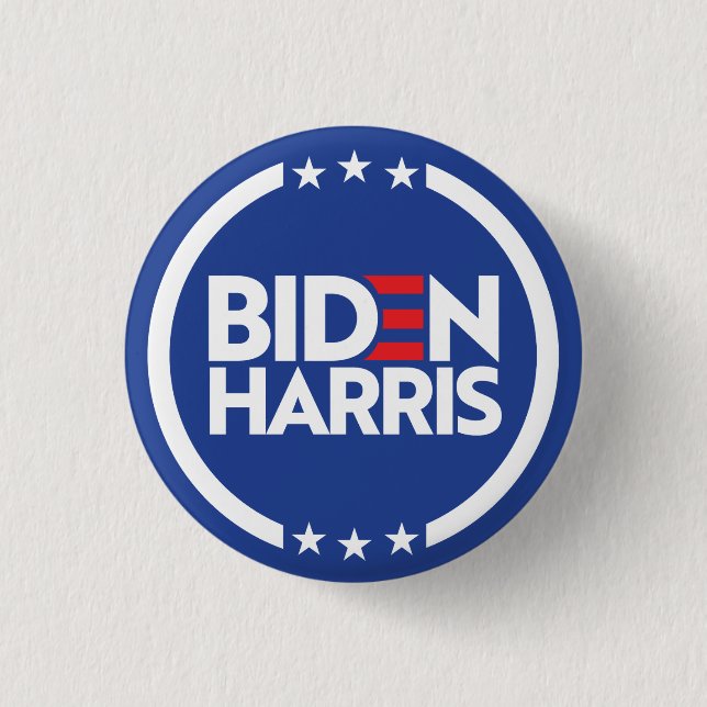 Biden Harris 1 Inch Round Button (Front)