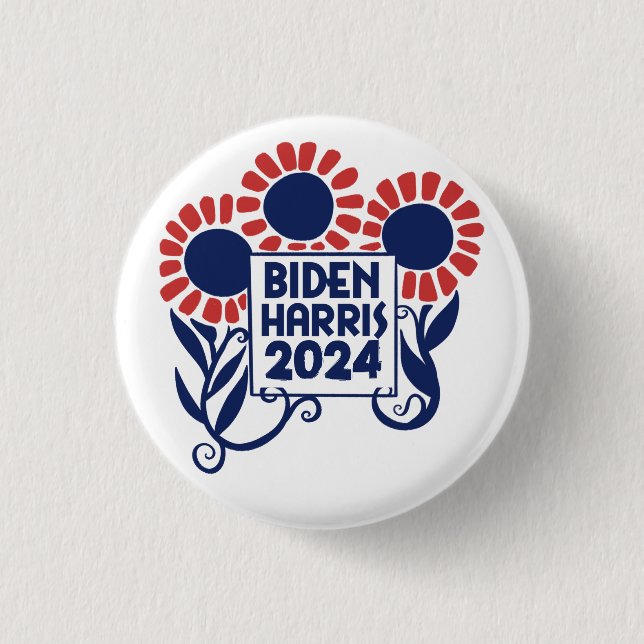 Biden Harris 2020 1 Inch Round Button (Front)