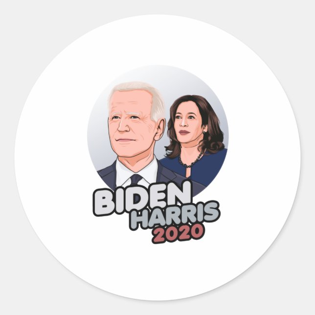 BIDEN HARRIS - 2020 CLASSIC ROUND STICKER (Front)