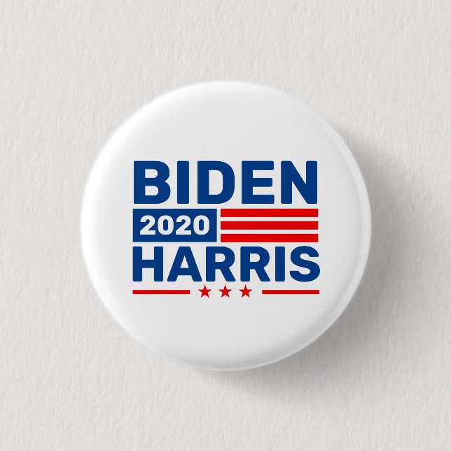 Biden Harris 2020 Election Campaign Rally Pinback 1 Inch Round Button (Front)
