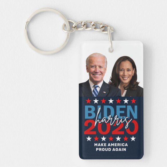 Biden Harris 2020 Election Campaign with Photos Keychain (Front)